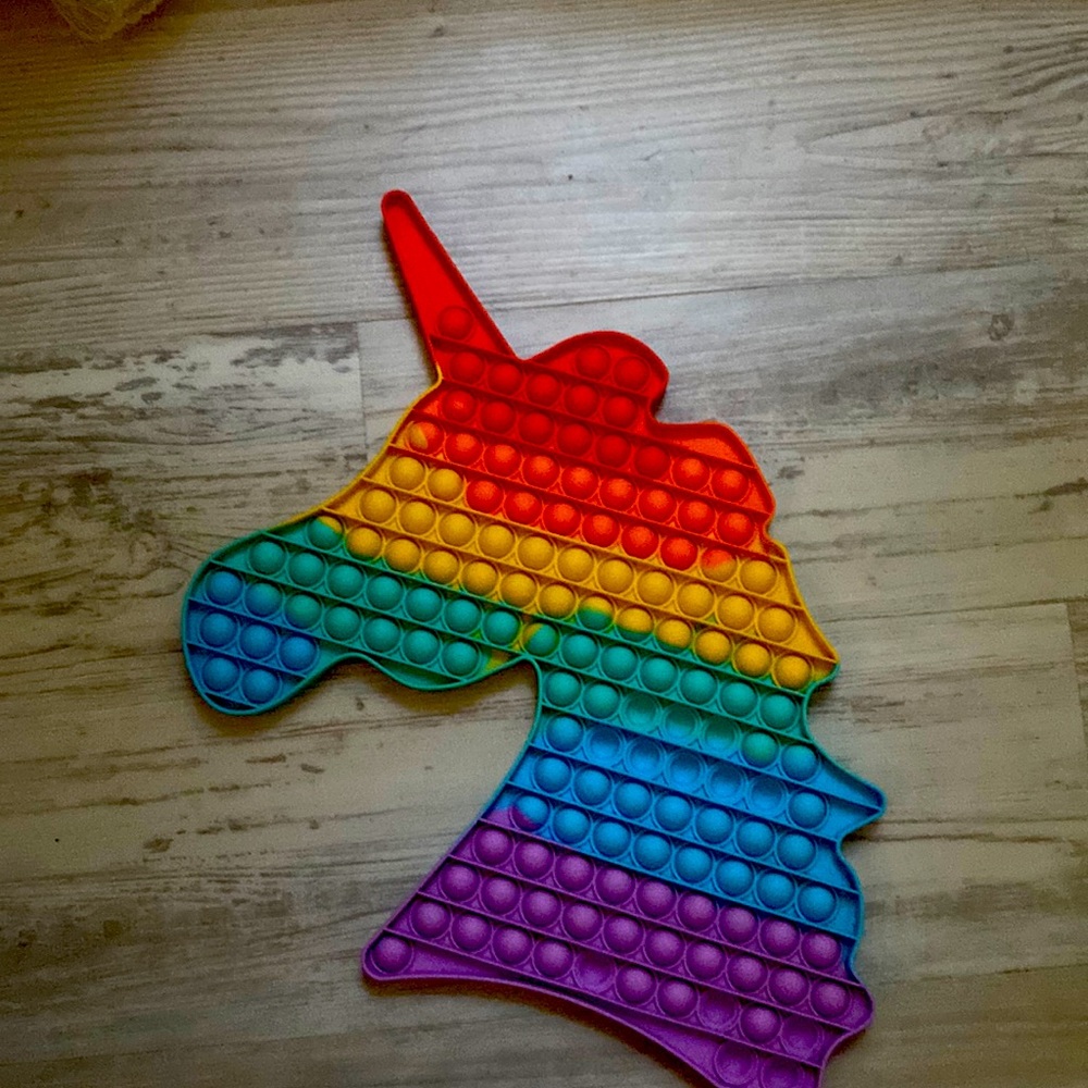 13 inch rainbow unicorn pop it